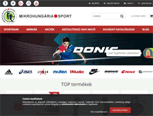 Tablet Screenshot of csapatsport.com